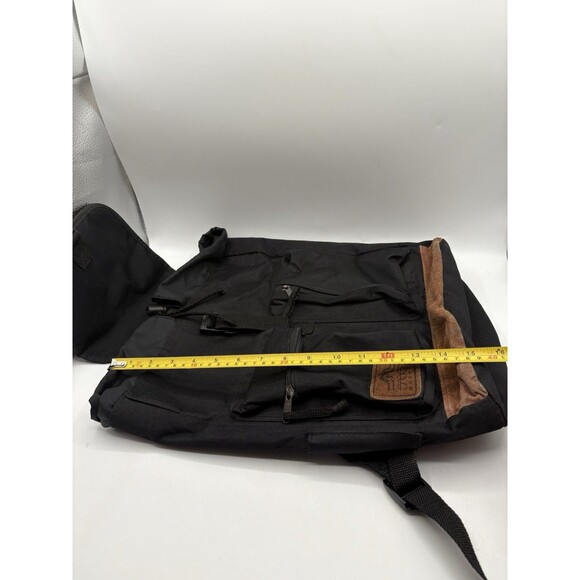 Vintage 90s Sasson Canvas Backpack w/ Suede Trim – Rare Retro - Picture 7 of 16